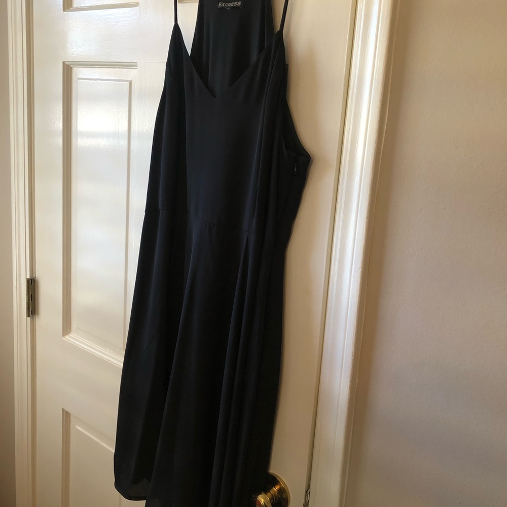 Express spaghetti strap a line cocktail dress